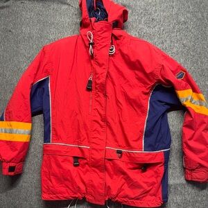 Vintage Obermeyer Ski‎ Jacket Women’s Sz 8 Thermolite Hooded Snowboard Winter